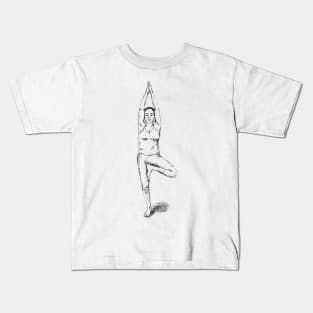 Yoga Pose Tree Kids T-Shirt